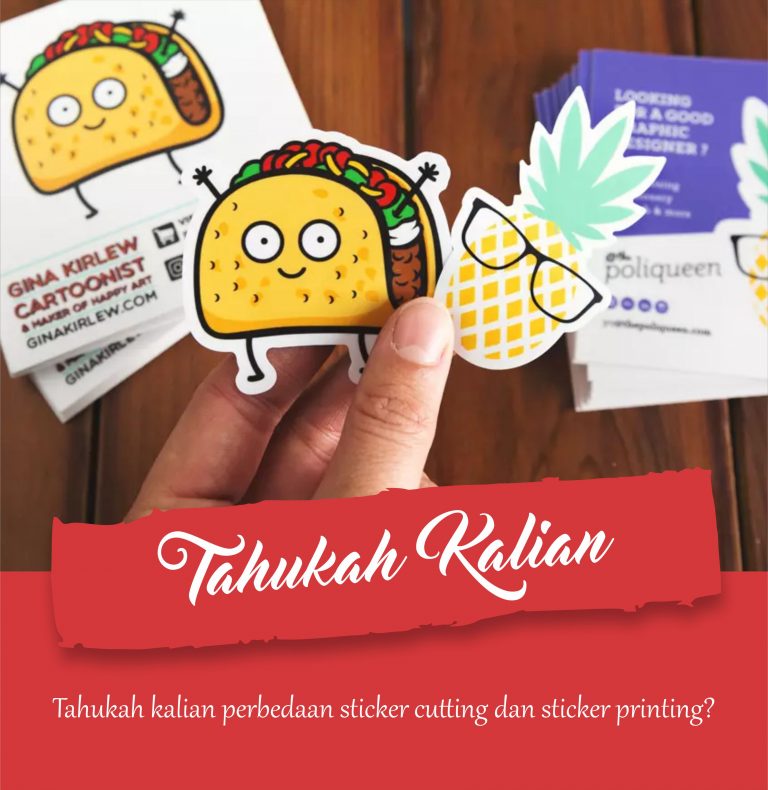Perbedaan Sticker Cutting dan Sticker Printing