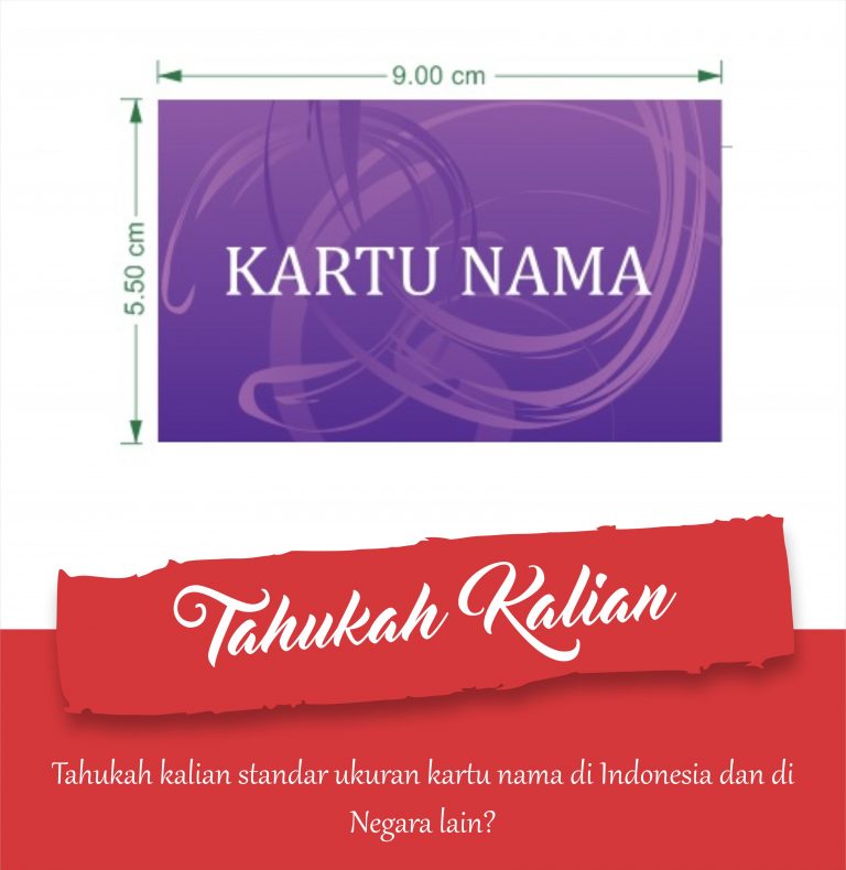 Ukuran Kartu Nama di Indonesia Dan Negara Lain