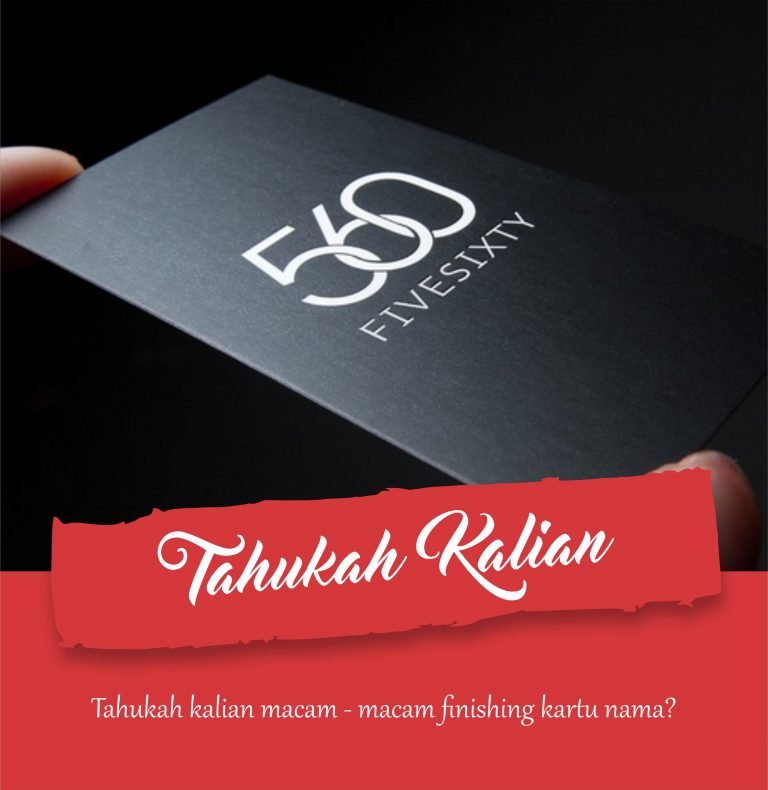 Jenis Finishing Kartu Nama