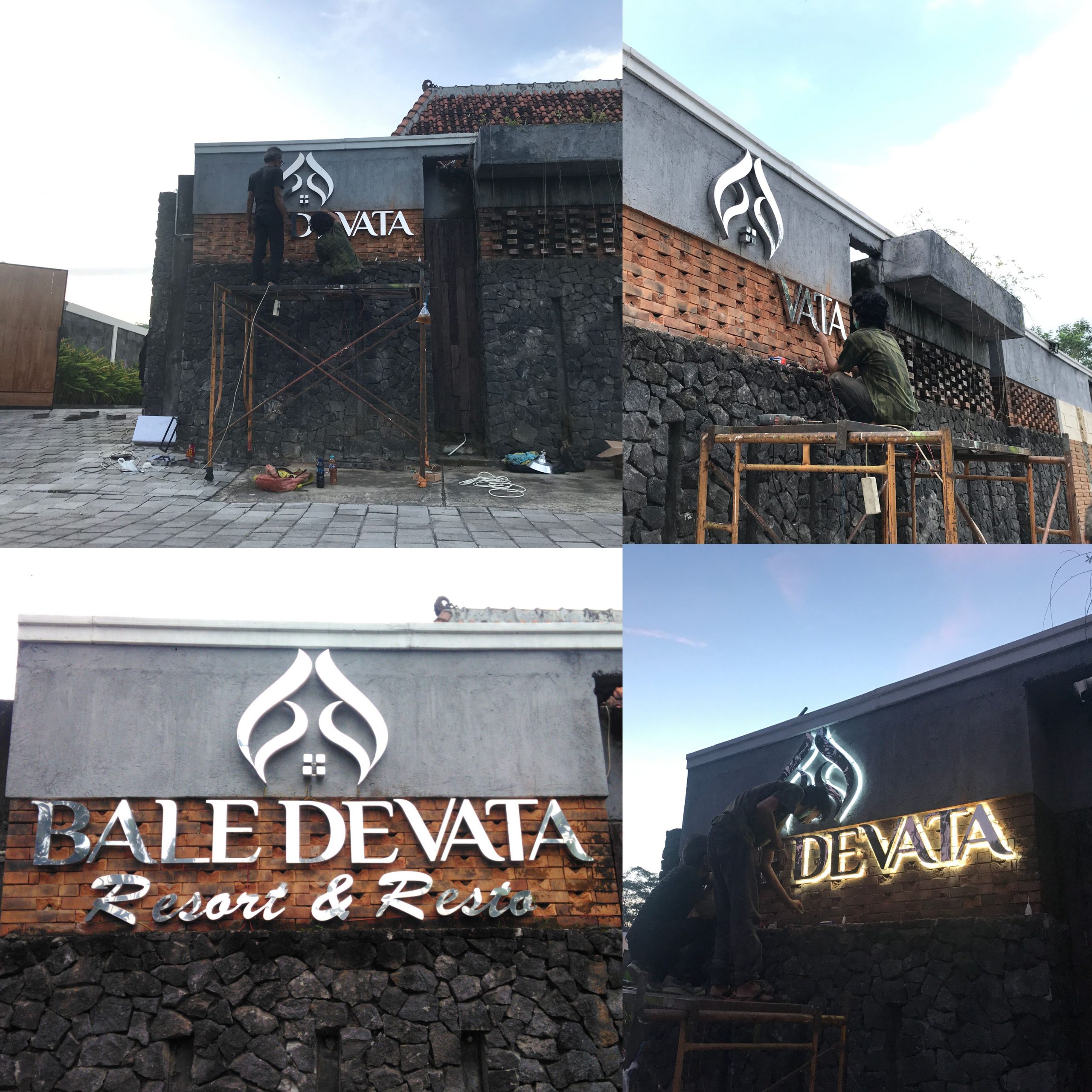 Huruf Timbul Bale Devata Resort & Resto Yogyakarta