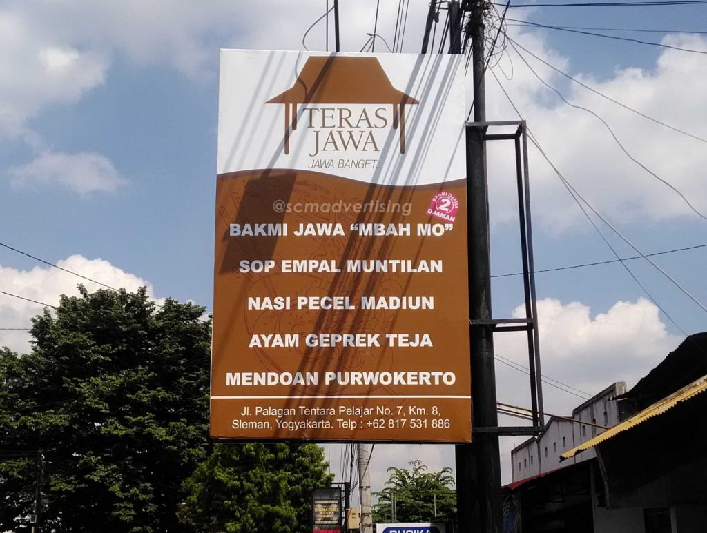 Papan nama Teras Jawa Yogyakarta