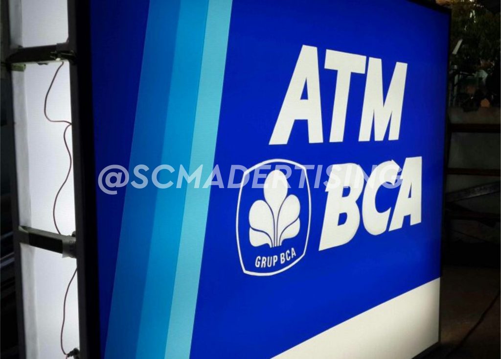 Neon Box Cutting Sticker ATM BCA Yogyakarta