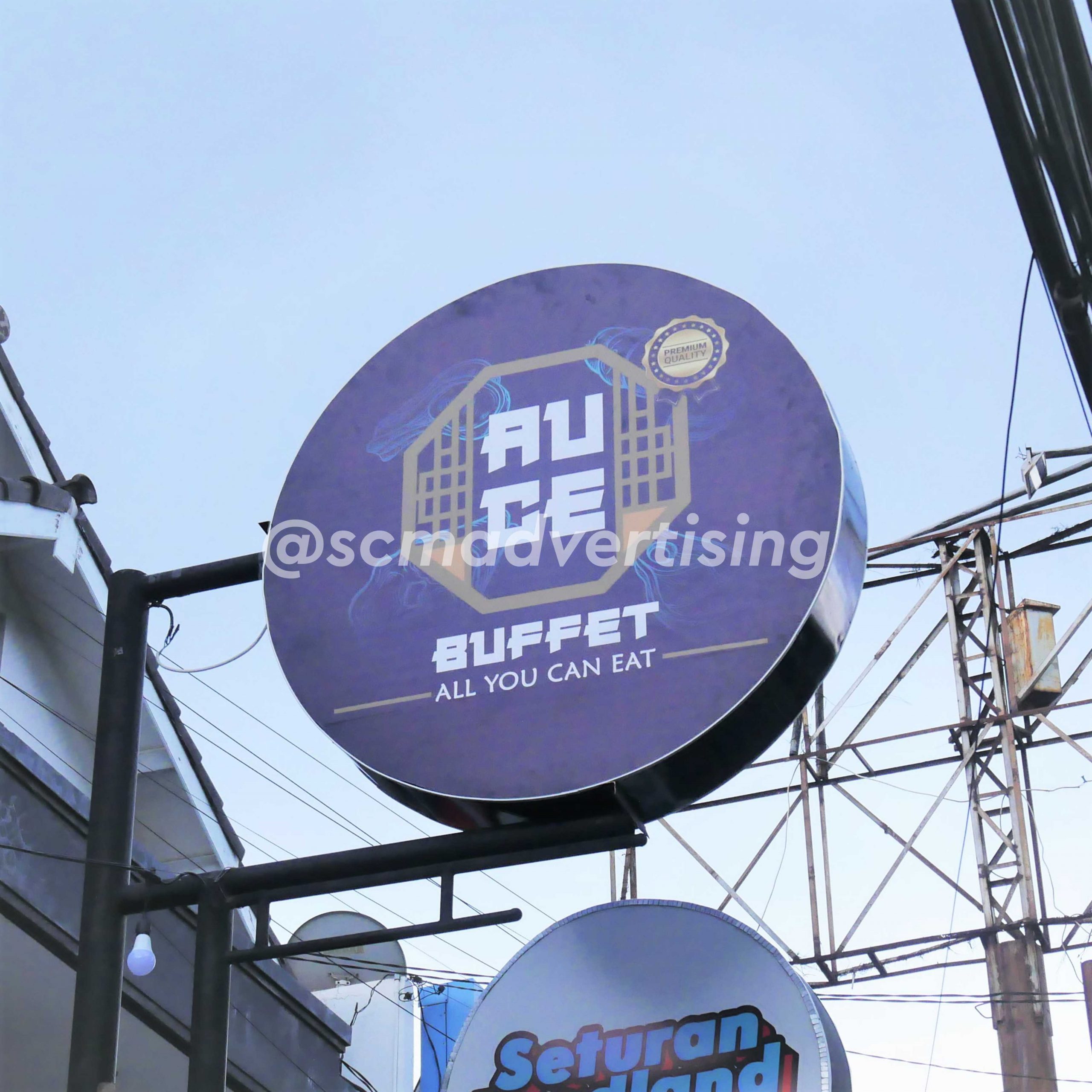 Neon box bulat Yogyakarta