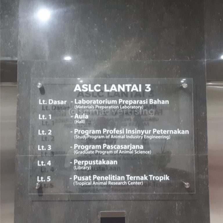 Papan Nama Akrilik UGM
