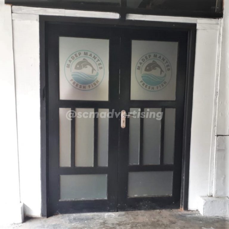 Jasa Cetak dan Pasang Sticker Sandblast Murah Jogja