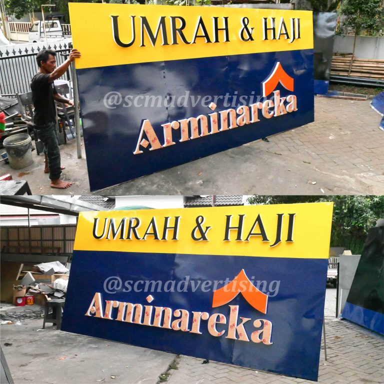Papan Nama Cat Plus Letter Timbul Sticker Cutting