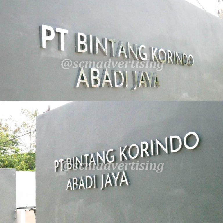 Letter Timbul Stainless Keren Jogja