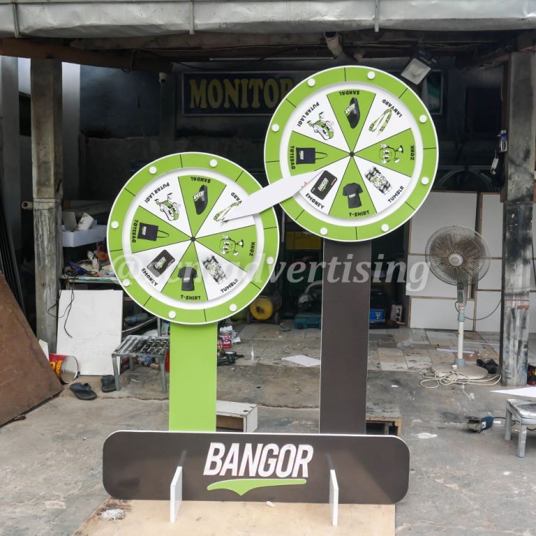 Spin Wheel Jogja Murah bahan Melaminto PVC Sticker Printing