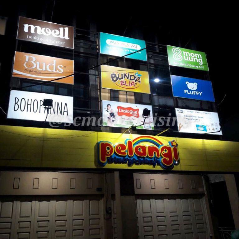 Papan Nama Jogja Custom Milik Pelangi Baby Shop Magelang