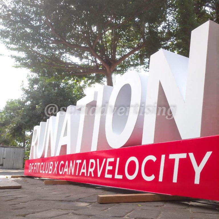 Huruf Timbul PVC Event Jogja DF Fit Club Runation