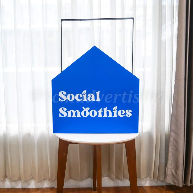 Signage Akrilik Jogja Sticker Cutting Social Smoothies