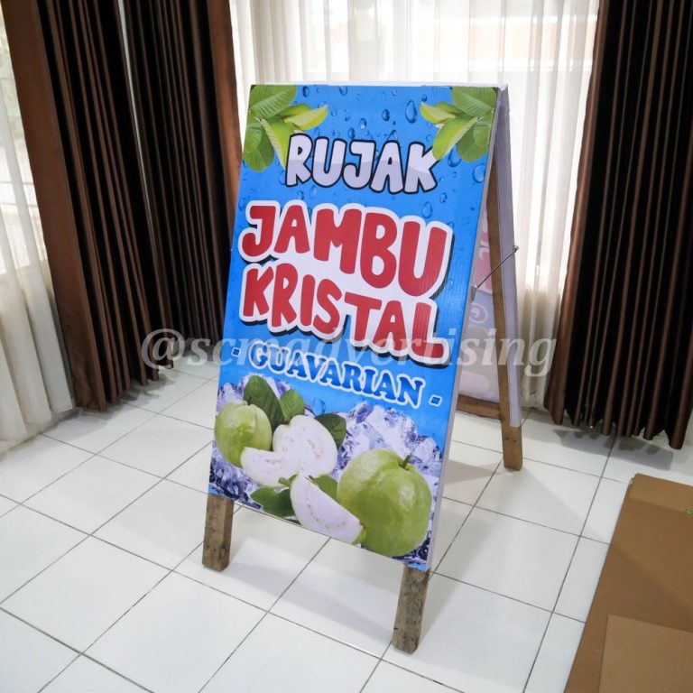 Papan Segitiga Jogja Kayu Rujak Jambu Kristal