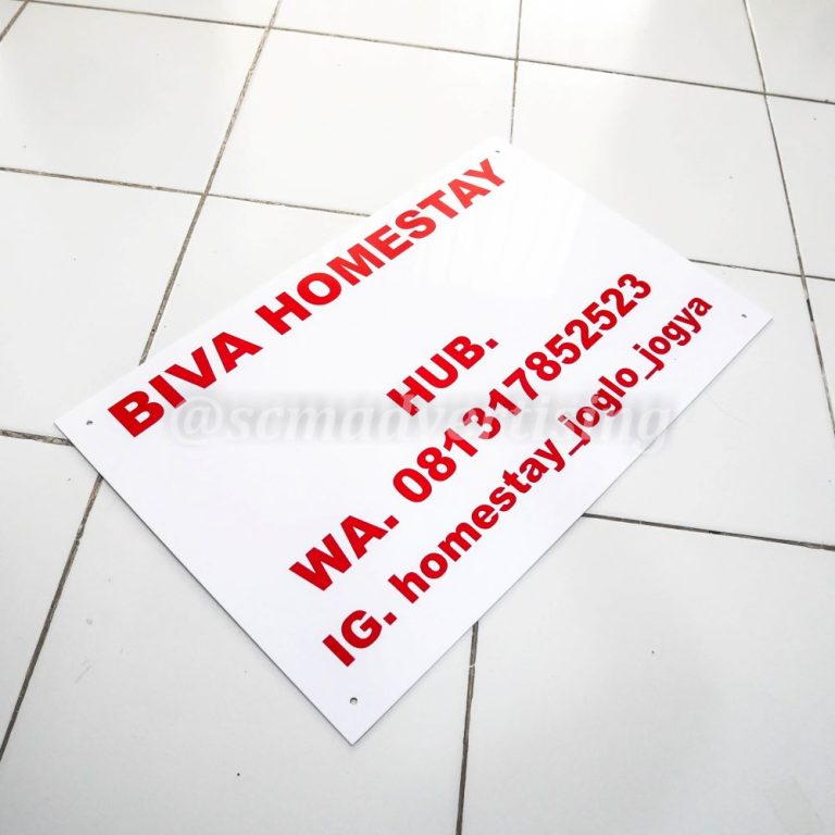 Signage Akrilik Jogja Murah Biva Homestay