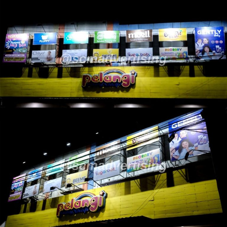 Papan Nama Jogja Pelangi Baby Shop Salatiga Terpasang