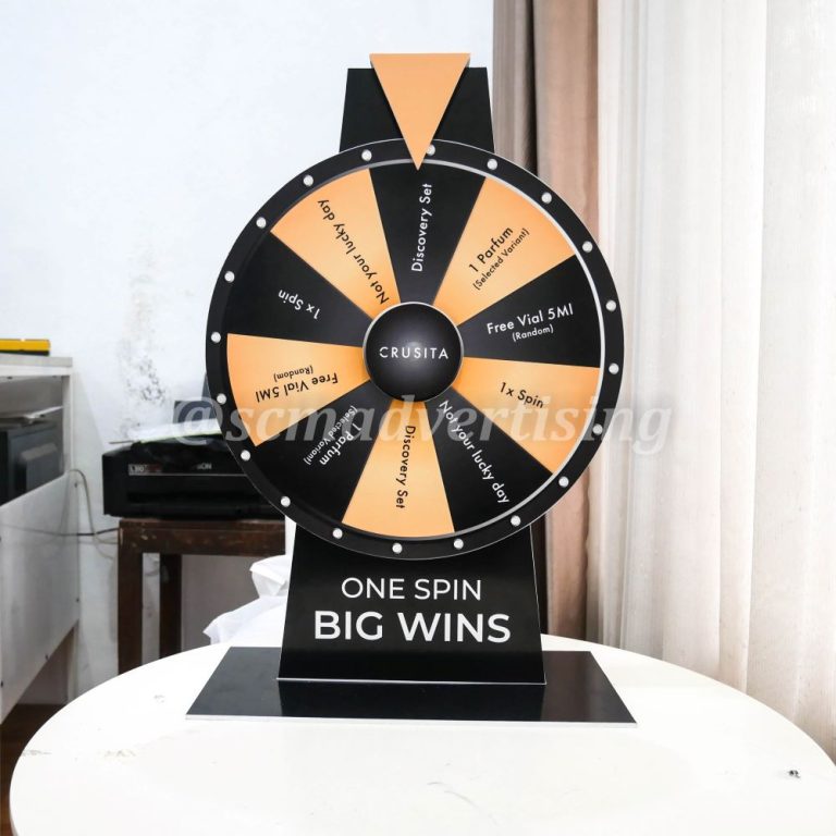 Spin Wheel Desk Jogja PVC Sticker Printing