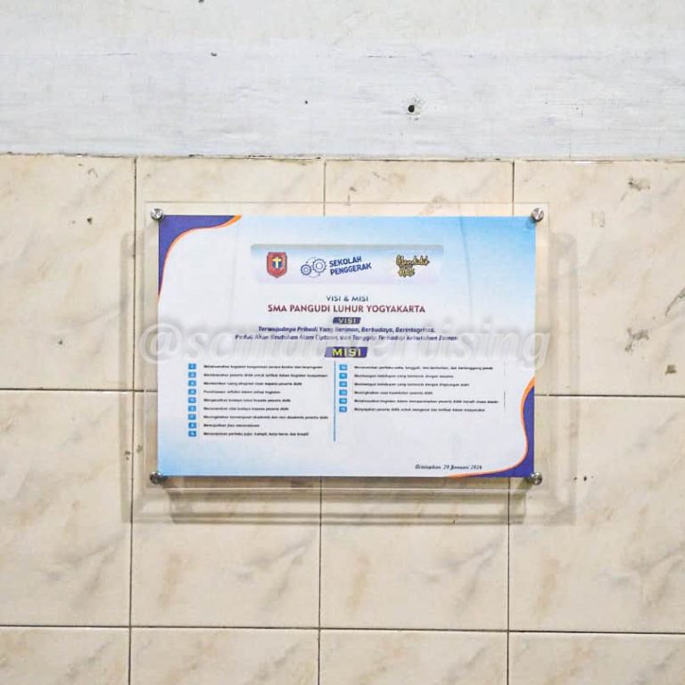 Sign Akrilik Jogja SMA Pangudi Luhur Yogyakarta
