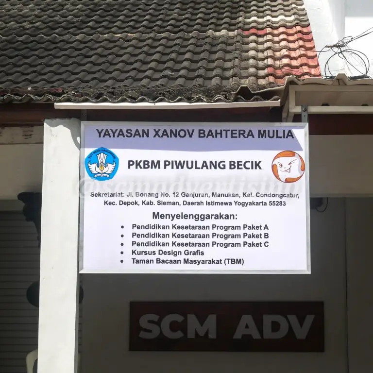 Papan Nama Jogja PKBM Piwulang Becik