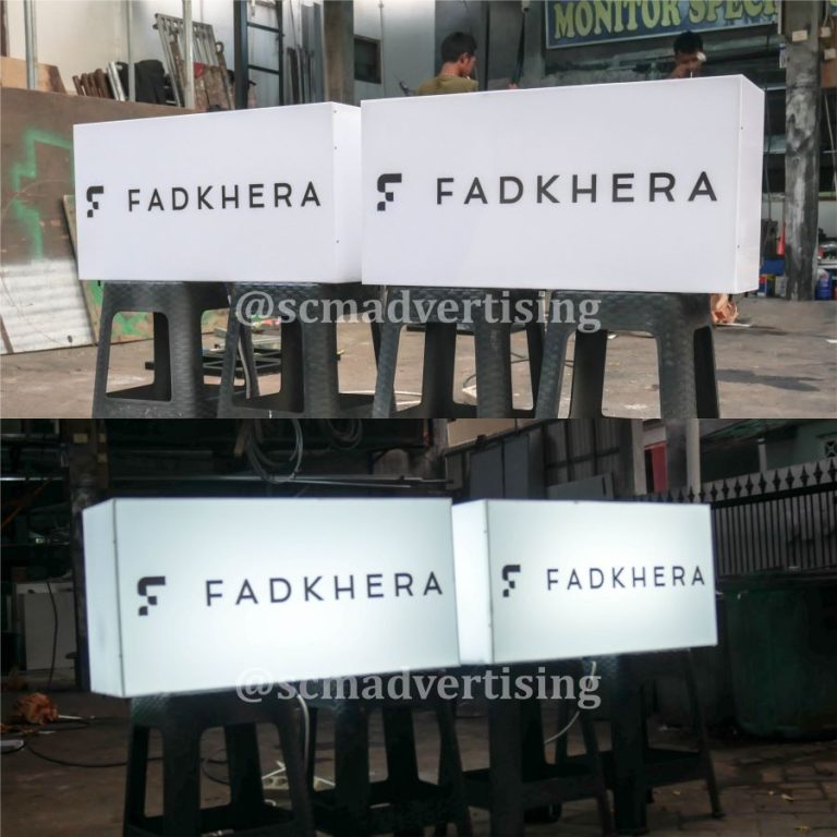 Neonbox Full Akrilik Jogja Sticker Printing Menyala Fadkhera