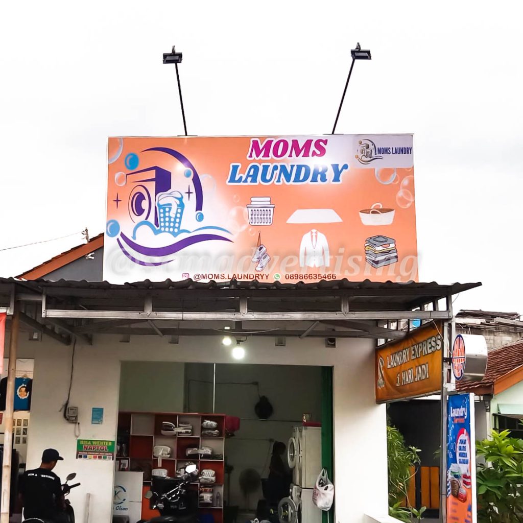 Papan Nama Jogja Moms Laundry
