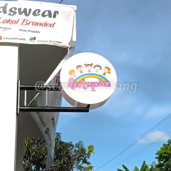Neonbox Full Akrilik Bulat Jogja Latopia