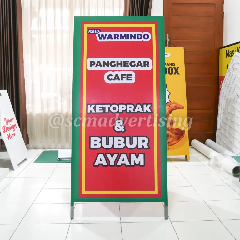 Papan Nama Segitiga Stall Jogja
